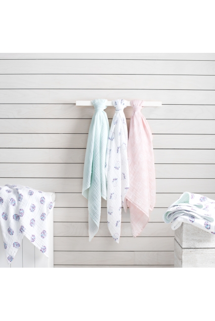 Муслиновые пеленки для новорожденных Aden&Anais большие, набор 4, Thistle