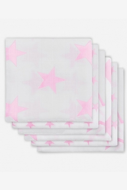 Муслиновые пеленки для новорожденных Jollein средние, Little Star Pink