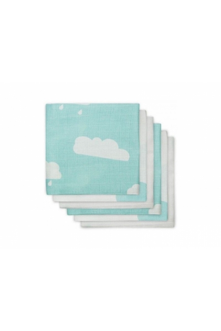 Муслиновые пеленки для новорожденных Jollein средние, Clouds Jade