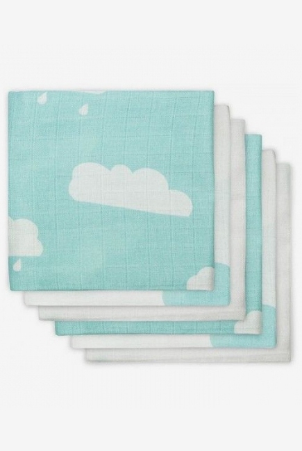 Муслиновые пеленки для новорожденных Jollein средние, Clouds Jade