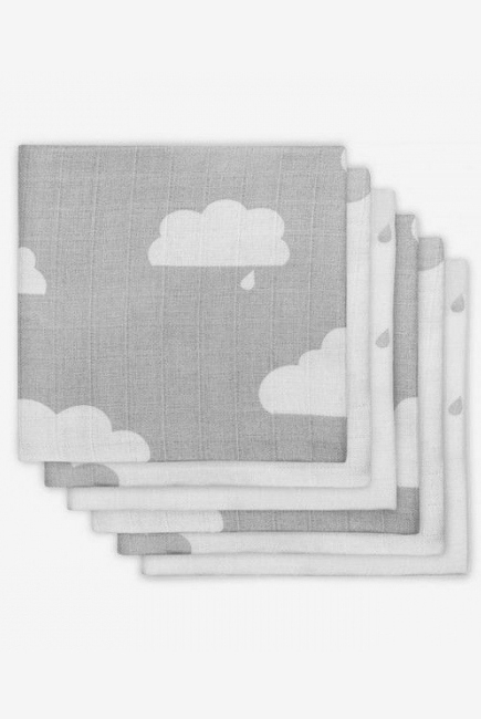 Муслиновые пеленки для новорожденных Jollein средние, Clouds Grey