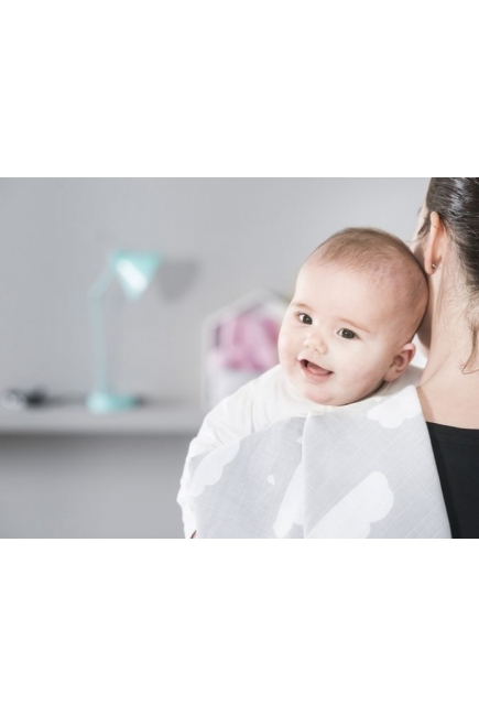 Муслиновые пеленки для новорожденных Jollein большие, Clouds Grey