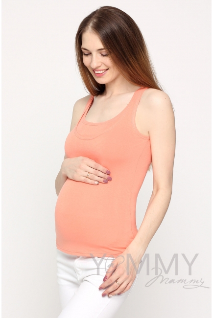 Майка для кормящих и беременных, цвет персиковый