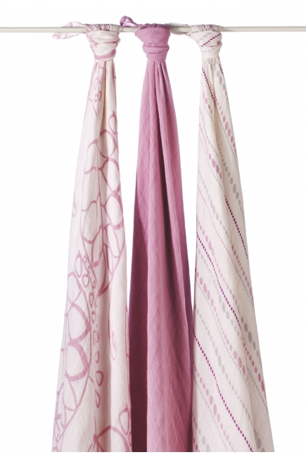 Бамбуковые пеленки для новорожденных Aden&Anais большие, набор 3, Tranquility