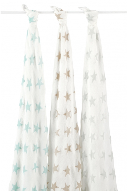 Бамбуковые пеленки для новорожденных Aden&Anais большие, набор 3, Milky Way