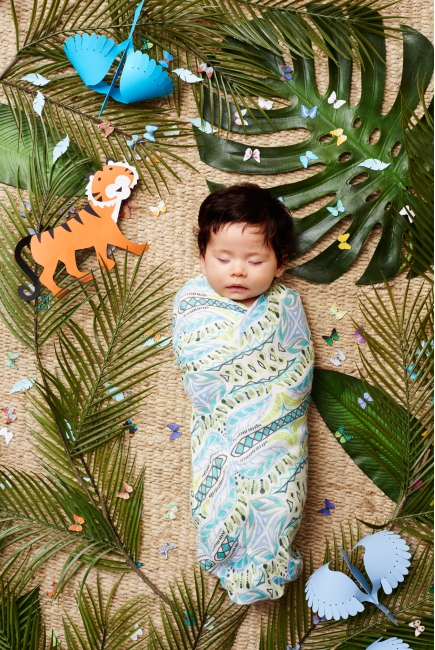 Бамбуковые пеленки для новорожденных Aden&Anais большие, набор 3, Wild One