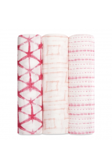 Бамбуковые пеленки для новорожденных Aden&Anais большие, набор 3, Berry