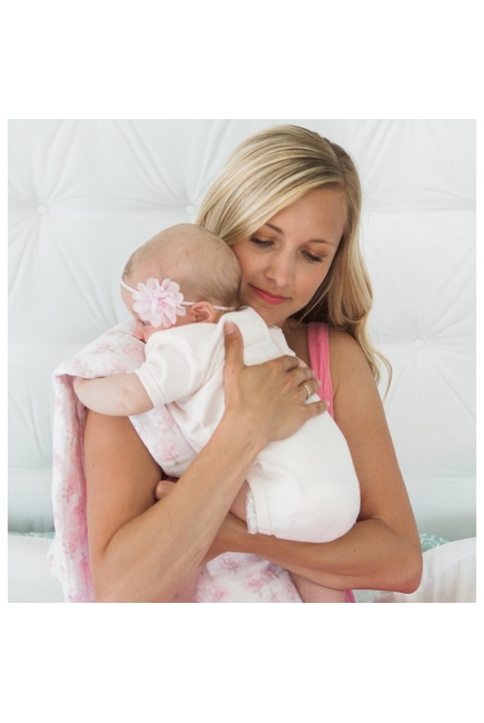 Муслиновая пеленка для новорожденных Swaddle Designs большая, Pstl Pink Posies