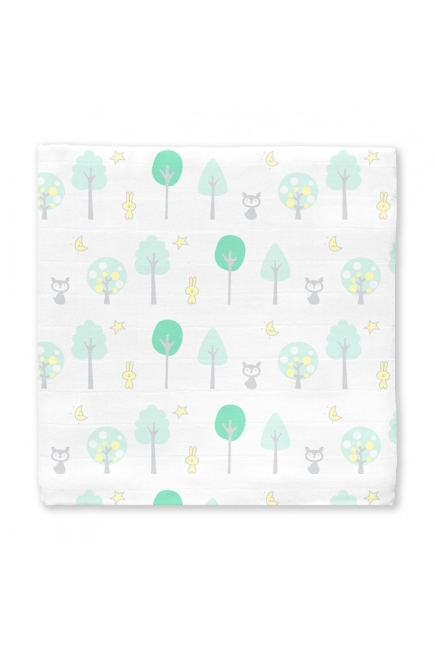 Муслиновая пеленка для новорожденных Swaddle Designs большая, Green Woodland