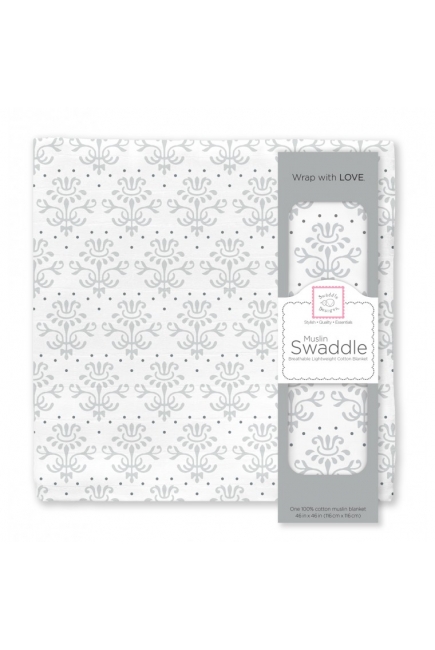 Муслиновая пеленка для новорожденных Swaddle Designs большая, Sterling Lillie