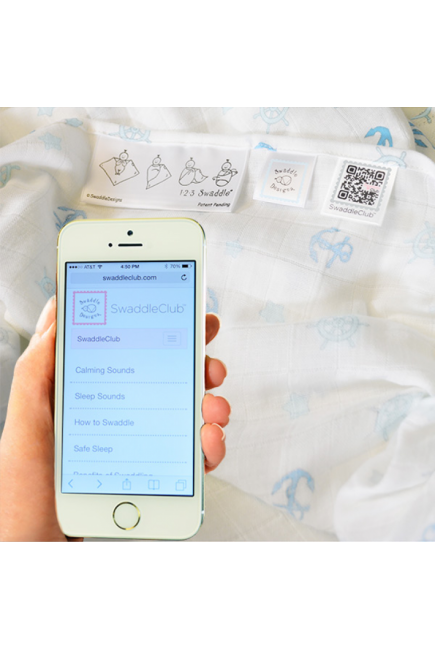 Муслиновая пеленка для новорожденных Swaddle Designs, Pstl Blue Doggie Star