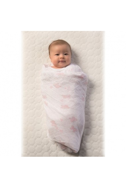 Муслиновые пеленки для новорожденных SwaddleDesigns большие, Pink Bunnie XOXO