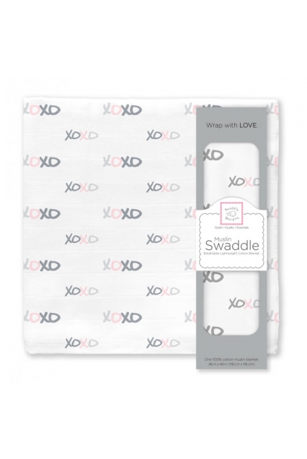 Муслиновая пеленка для новорожденных Swaddle Designs большая, Pstl Pink XOXO