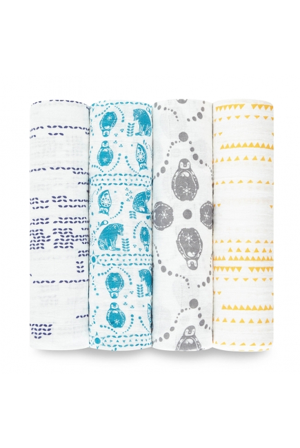 Муслиновые пеленки для новорожденных Aden&Anais большие, набор 4, Kindred