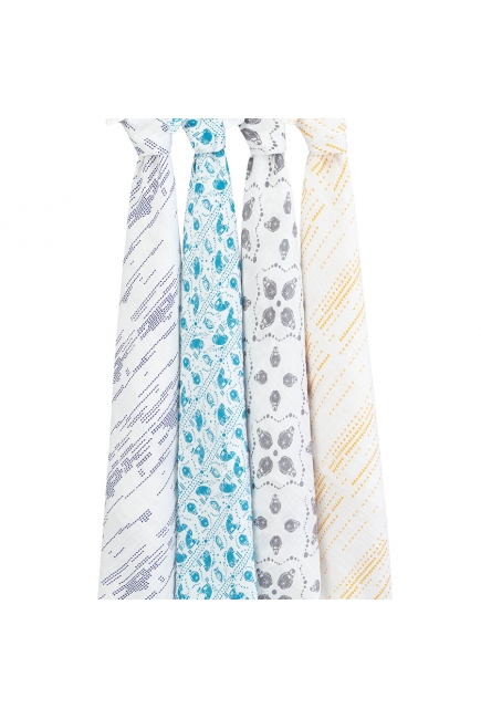 Муслиновые пеленки для новорожденных Aden&Anais большие, набор 4, Kindred