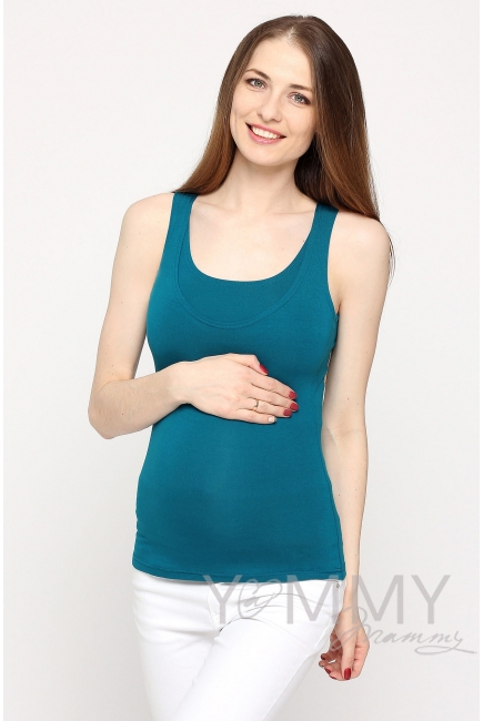 Майка для кормящих и беременных, цвет изумруд
