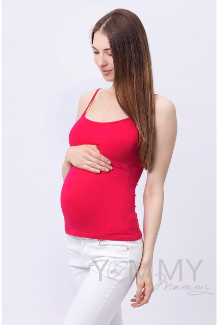 Топ на бретельках для беременных и кормящих, фуксия