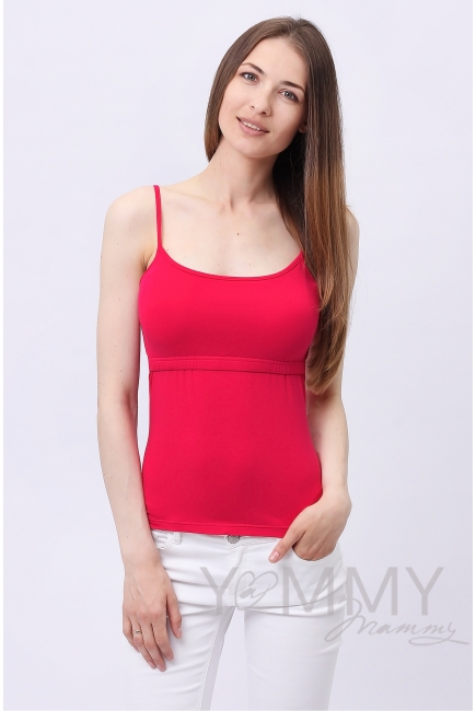 Топ на бретельках для беременных и кормящих, фуксия