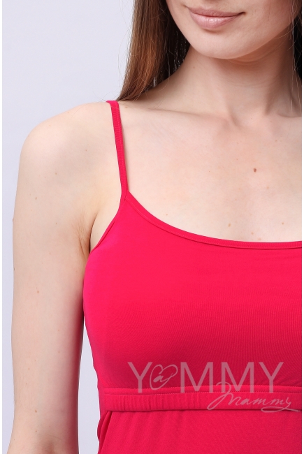 Топ на бретельках для беременных и кормящих, фуксия