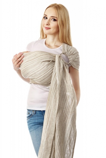 Слинг с кольцами Mums Era "Лайн", карамель