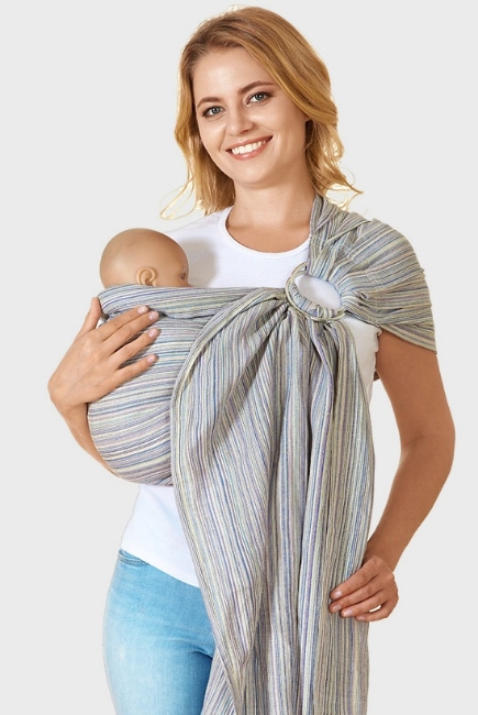 Слинг с кольцами Mums Era "Лайн", голубой