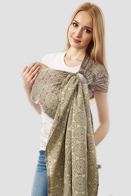 Слинг с кольцами Mums Era "Блум", грей