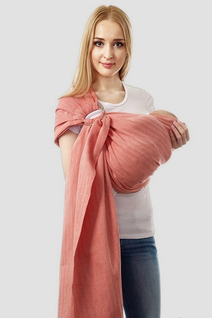 Слинг с кольцами Mums Era "Нидл", мандарин