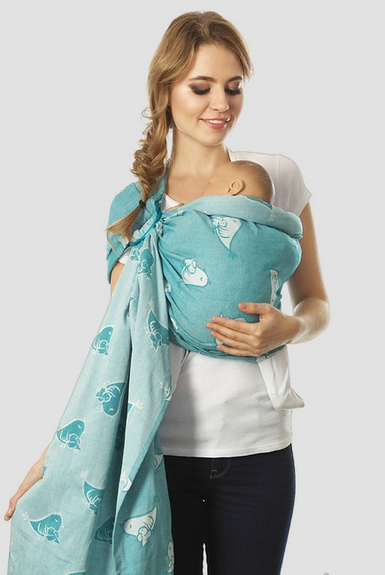 Слинг с кольцами Mums Era "Птички", прибой