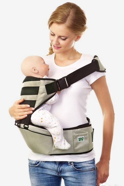 Хипсит со спинкой Mums Era, олива/черный