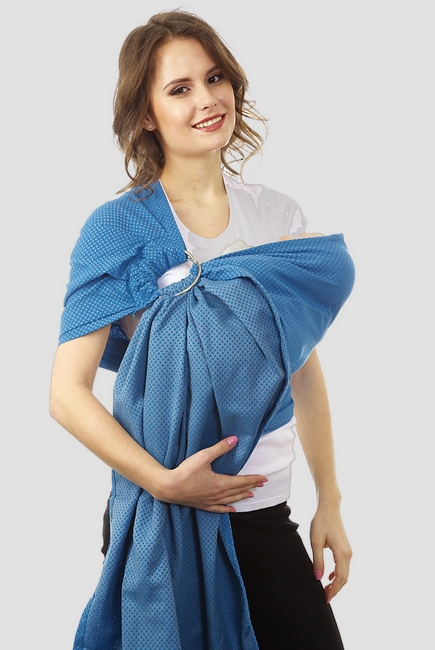 Слинг с кольцами Mums Era "Нордик", лазурь