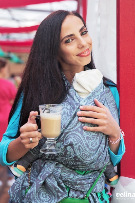 Слинг-шарф Velina, Mint Paisley