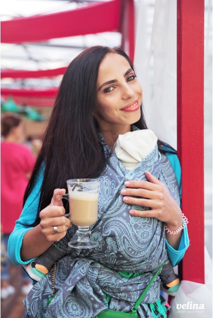 Слинг-шарф Velina, Mint Paisley