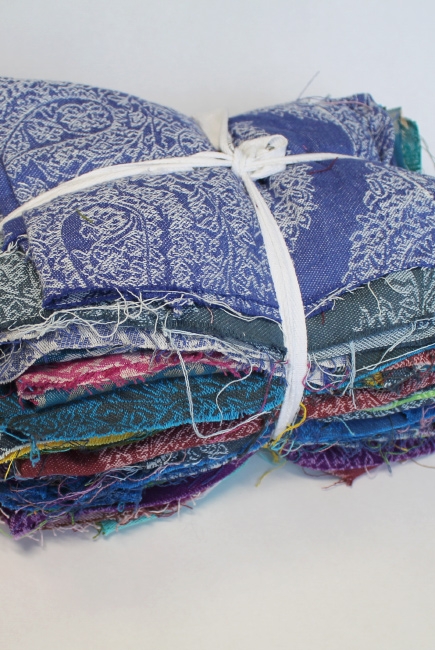 Лоскуты слингов для рукоделия 1кг: Diva Milano/Essenza 20x100см