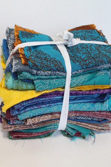 Лоскуты слингов для рукоделия 1кг: Diva Milano/Essenza 20x100см