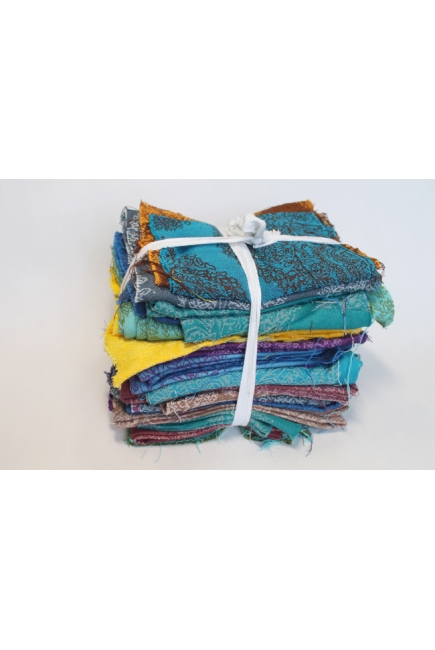 Лоскуты слингов для рукоделия 1кг: Diva Milano/Essenza 20x100см