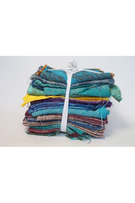 Лоскуты слингов для рукоделия 1кг: Diva Milano/Essenza 20x100см