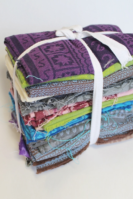 Лоскуты слингов для рукоделия 1кг: Ellevill 20x30см