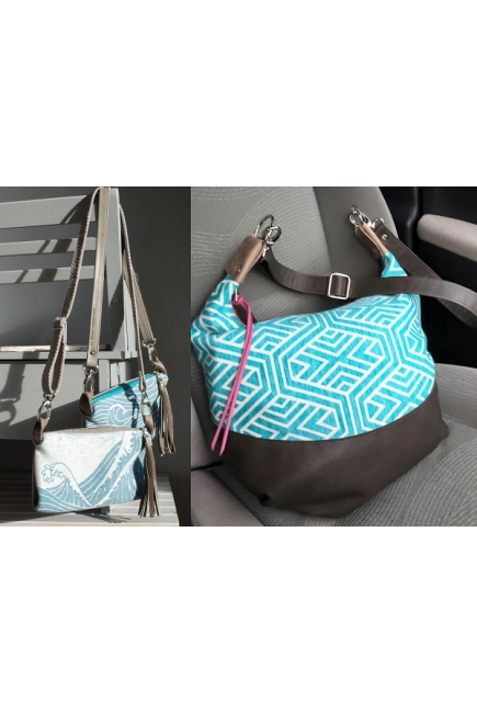 Лоскуты слингов для рукоделия 1кг: Diva Milano/Essenza 20x100см