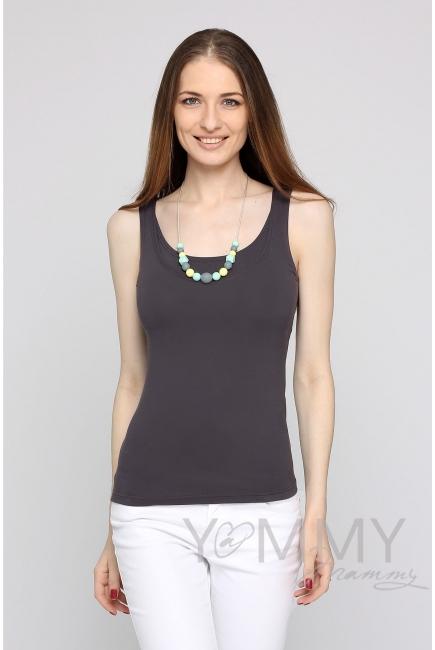 Майка для кормящих и беременных, цвет антрацит
