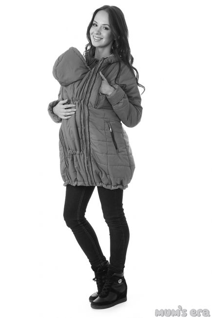 Слингокуртка демисезонная Chelsea 3в1, флора-мокко