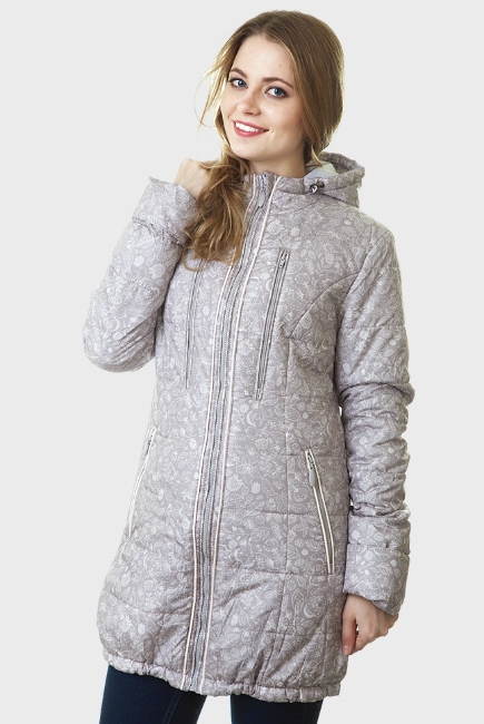 Слингокуртка демисезонная Chelsea 3в1, флора-мокко