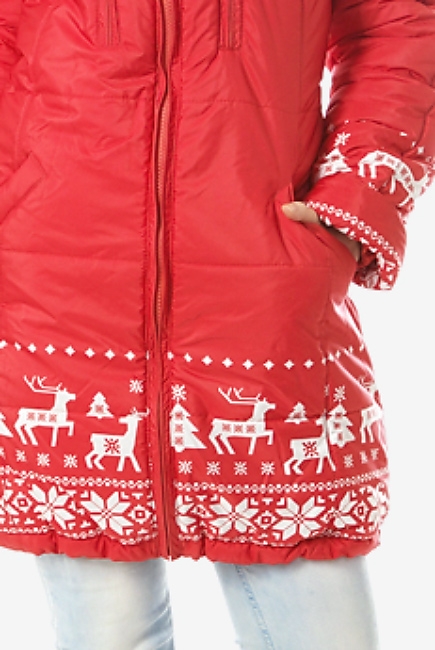 Зимняя слингокуртка Ingrid 3в1, олени коралл