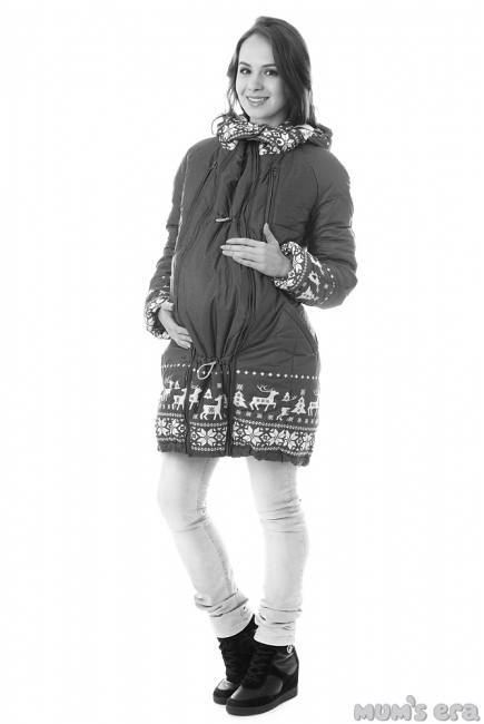 Зимняя слингокуртка Ingrid 3в1, синие ягоды