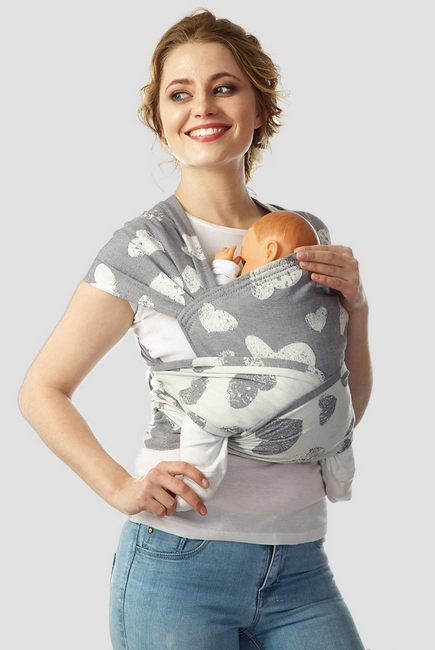 Май-слинг Mums Era "Сердца", антрацит