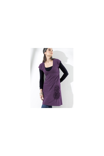 Туника Mothers en Vogue "Adriana Applique", цвет фиолетовый