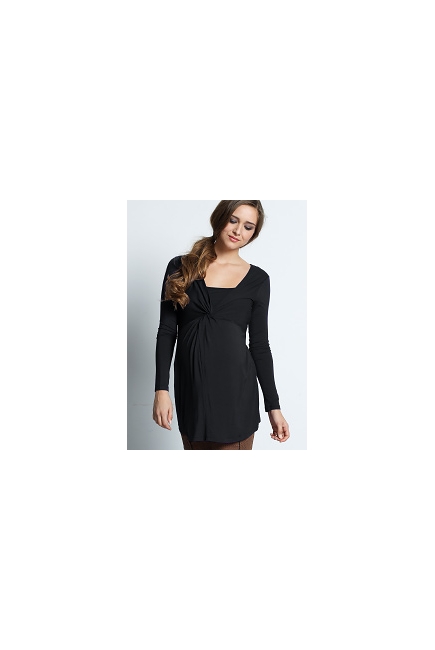 Топ для кормления Mothers en Vogue "Freya Front Twist", черный