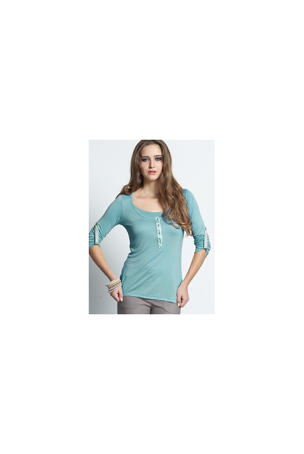 Топ для кормления Mothers en Vogue "Roll-Up Sleeve", нежно-бирюзовый