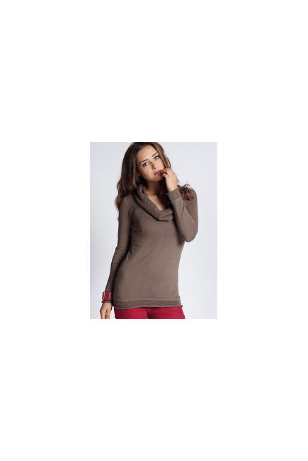 Свитер для кормящих Open-Stitch Cowlneck, бежевый (Gingersnap)