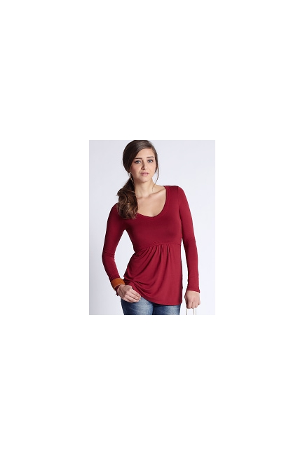 Топ для кормления Mothers en Vogue Must Have V-Neck, малиновый