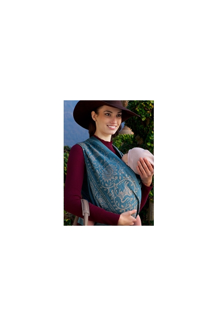 Слинг-шарф Diva Milano, Barocco Lions Petrel со льном